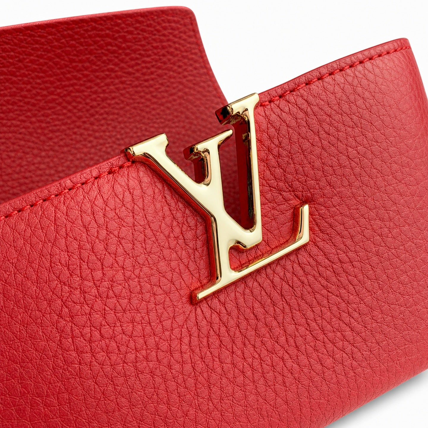 Louis Vuitton Capucines Mini Leather Red Handbag