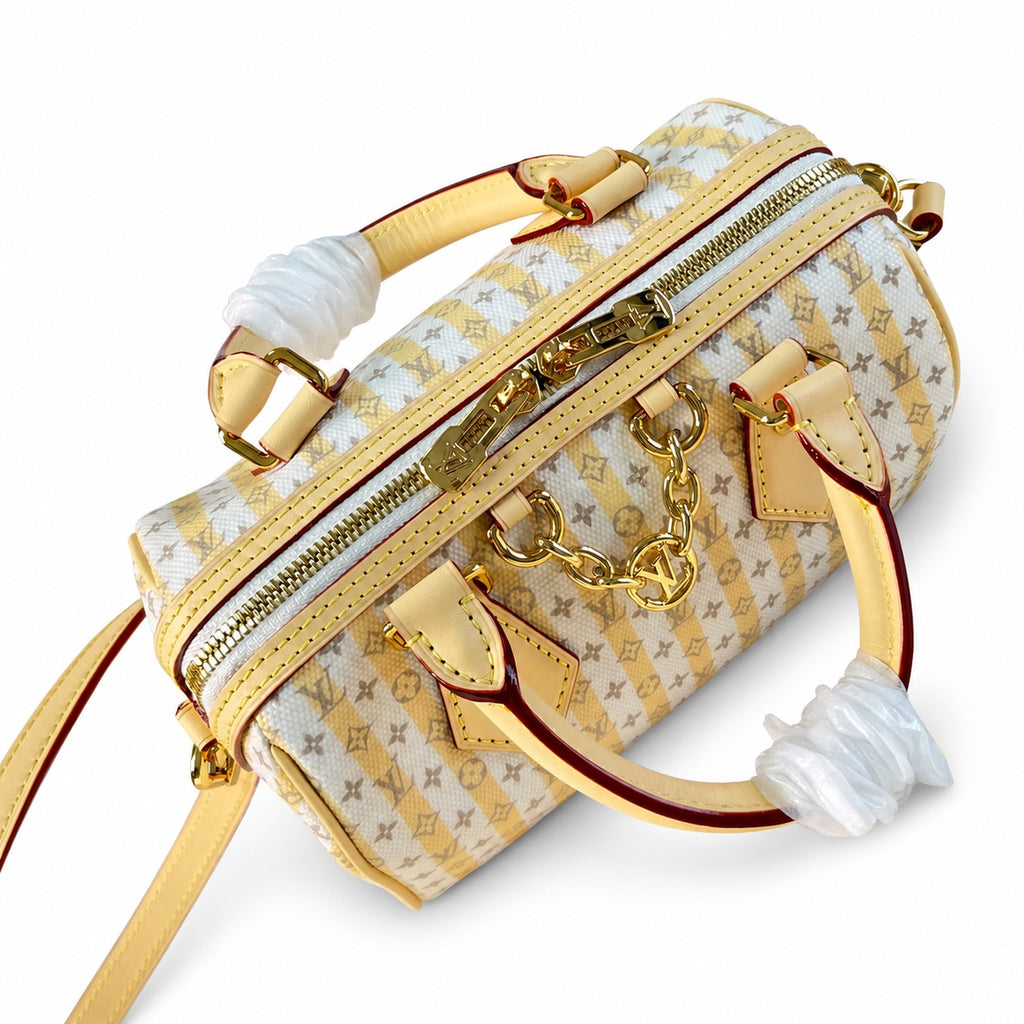 Louis Vuitton Speedy Bandouliere Mini Canvas Leather Handbag