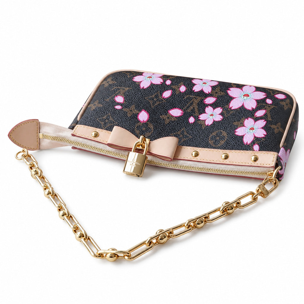Louis Vuitton Takashi Murakami Canvas Leather Handbag