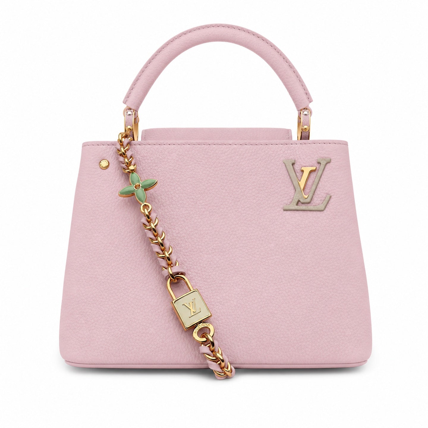 Louis Vuitton Capucines Small Leather Pink Handbag