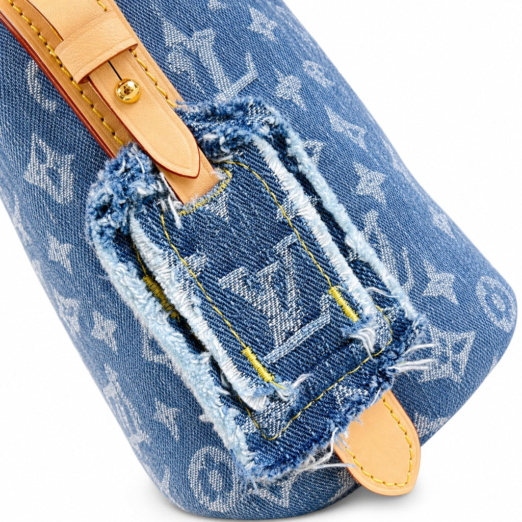 Louis Vuitton All In Denim Leather Handbag