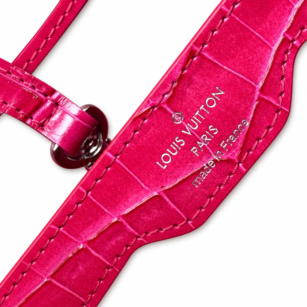 Louis Vuitton Capucines Medium Croc-Embossed Leather Pink Silver Handbag
