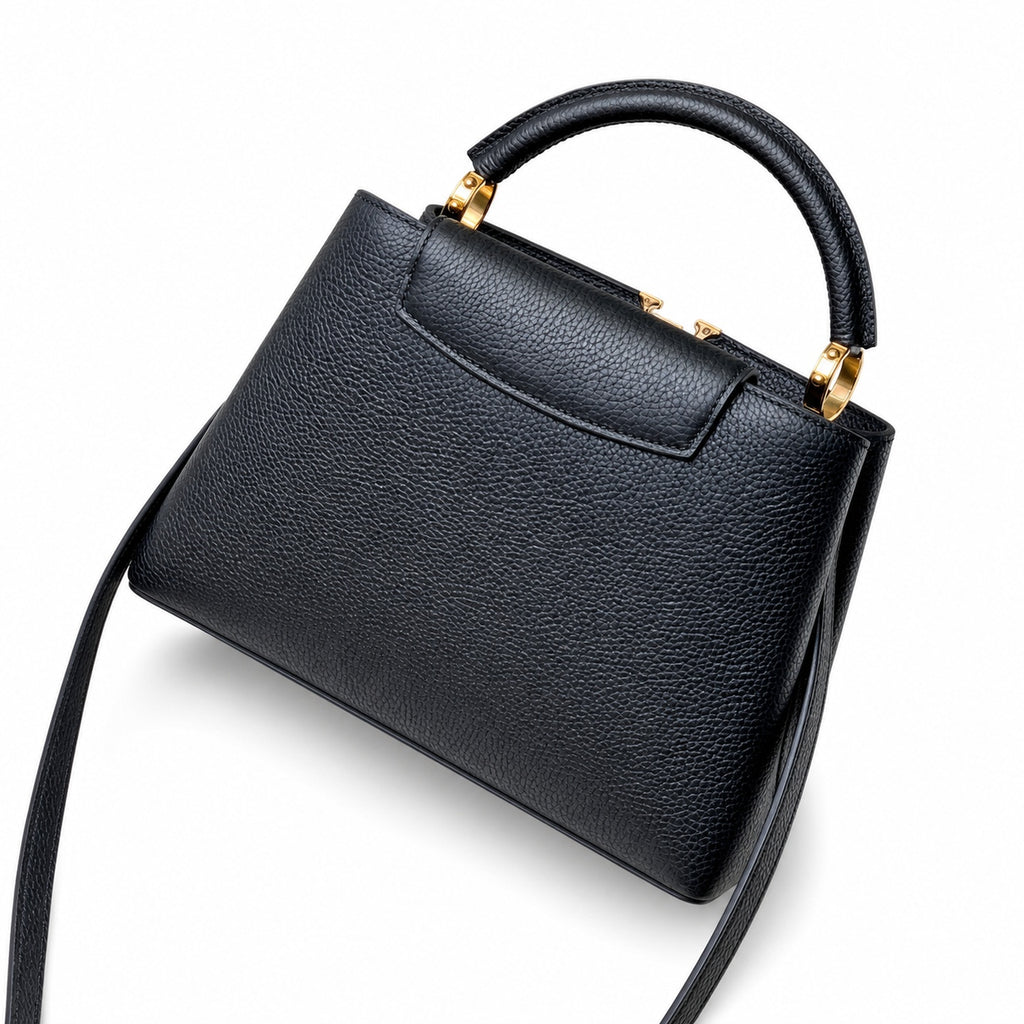 Louis Vuitton Capucines Medium Leather Black Handbag
