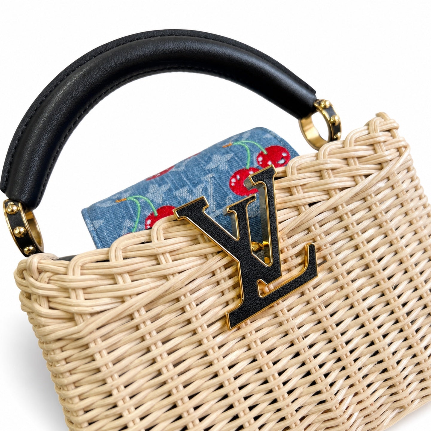 Louis Vuitton Capucines Takashi Murakami Mini Black Handbag