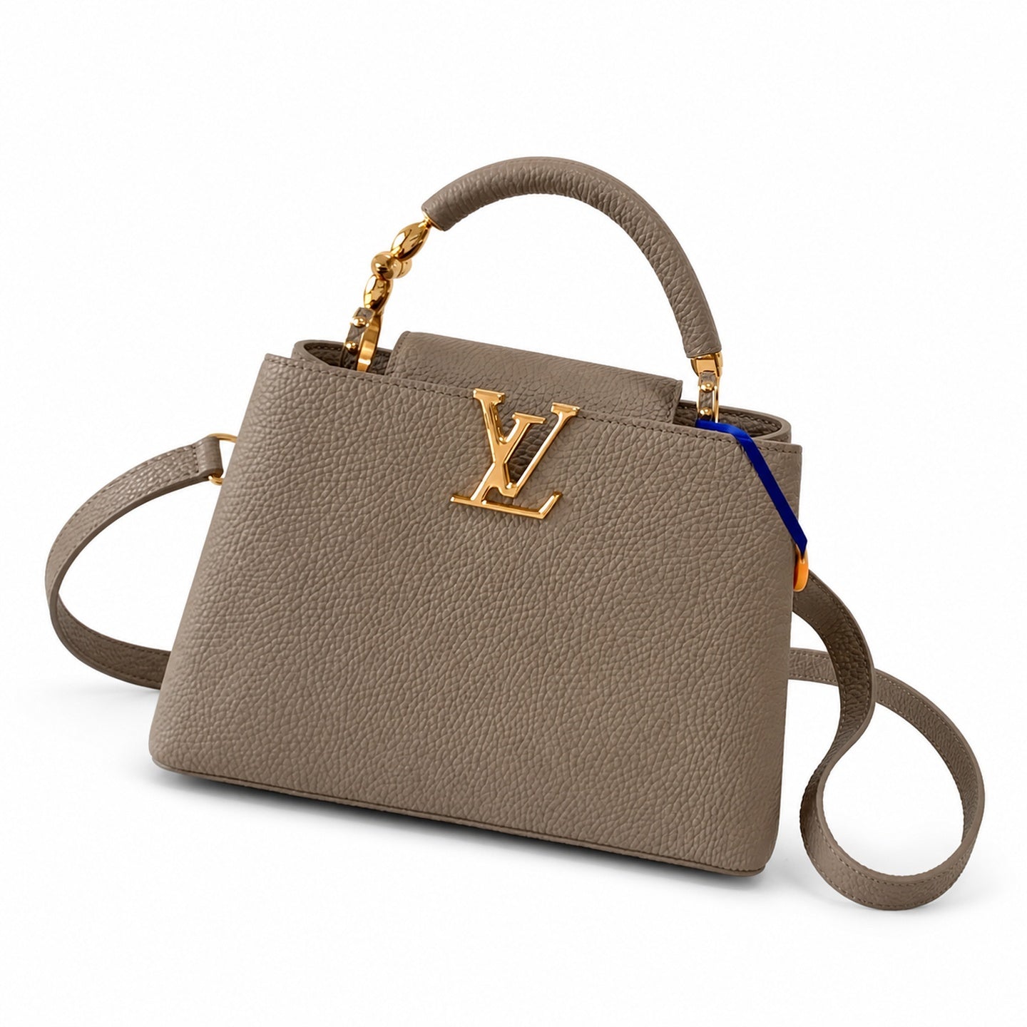 Louis Vuitton Capucines Leather Gray Handbag