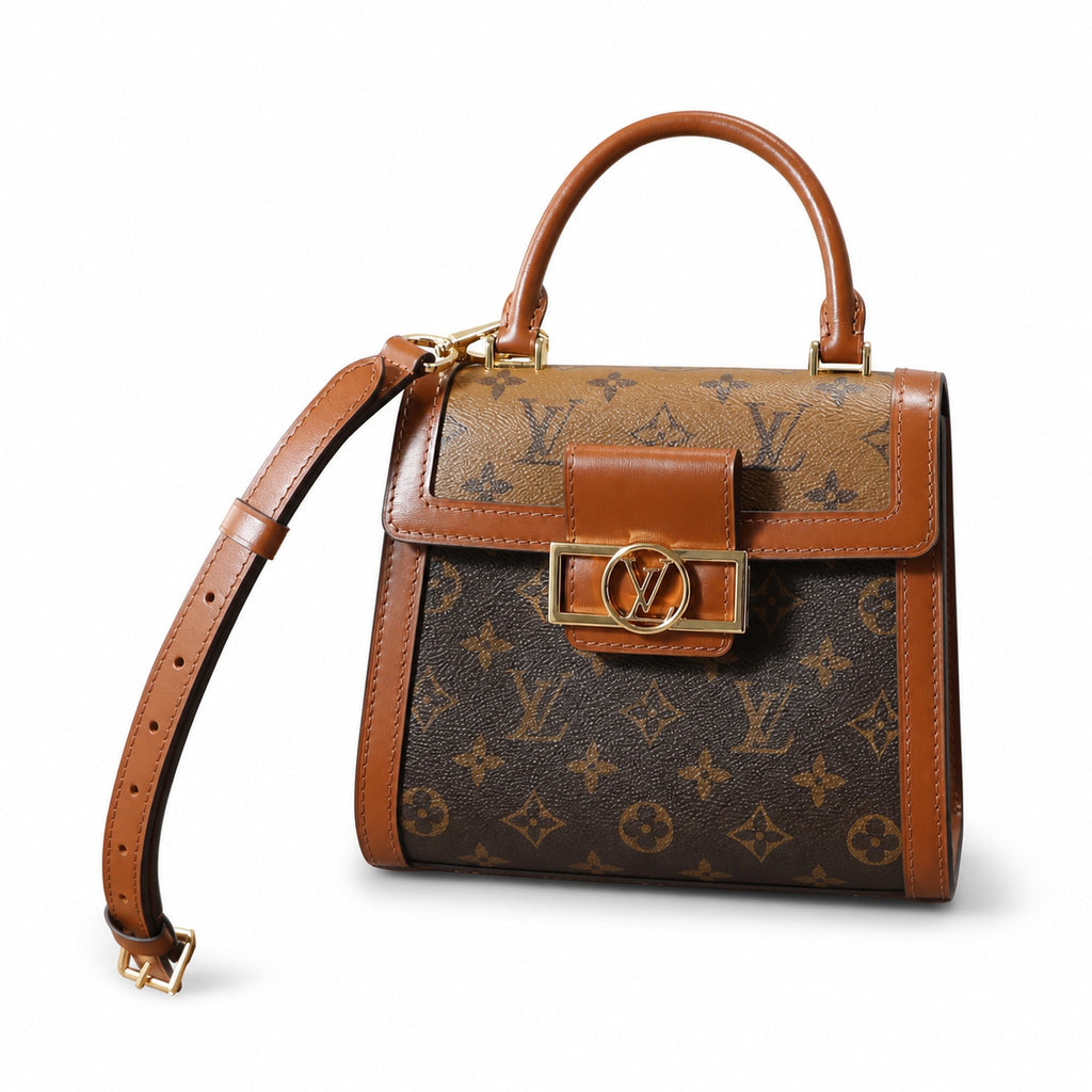 Louis Vuitton Dauphine Canvas Leather Handbag