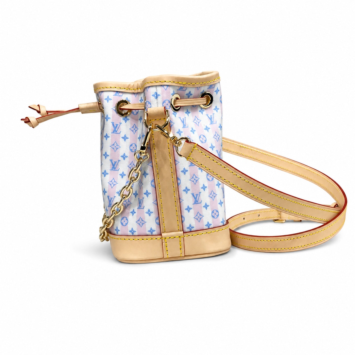 Louis Vuitton Noe Canvas Leather Pink Handbag