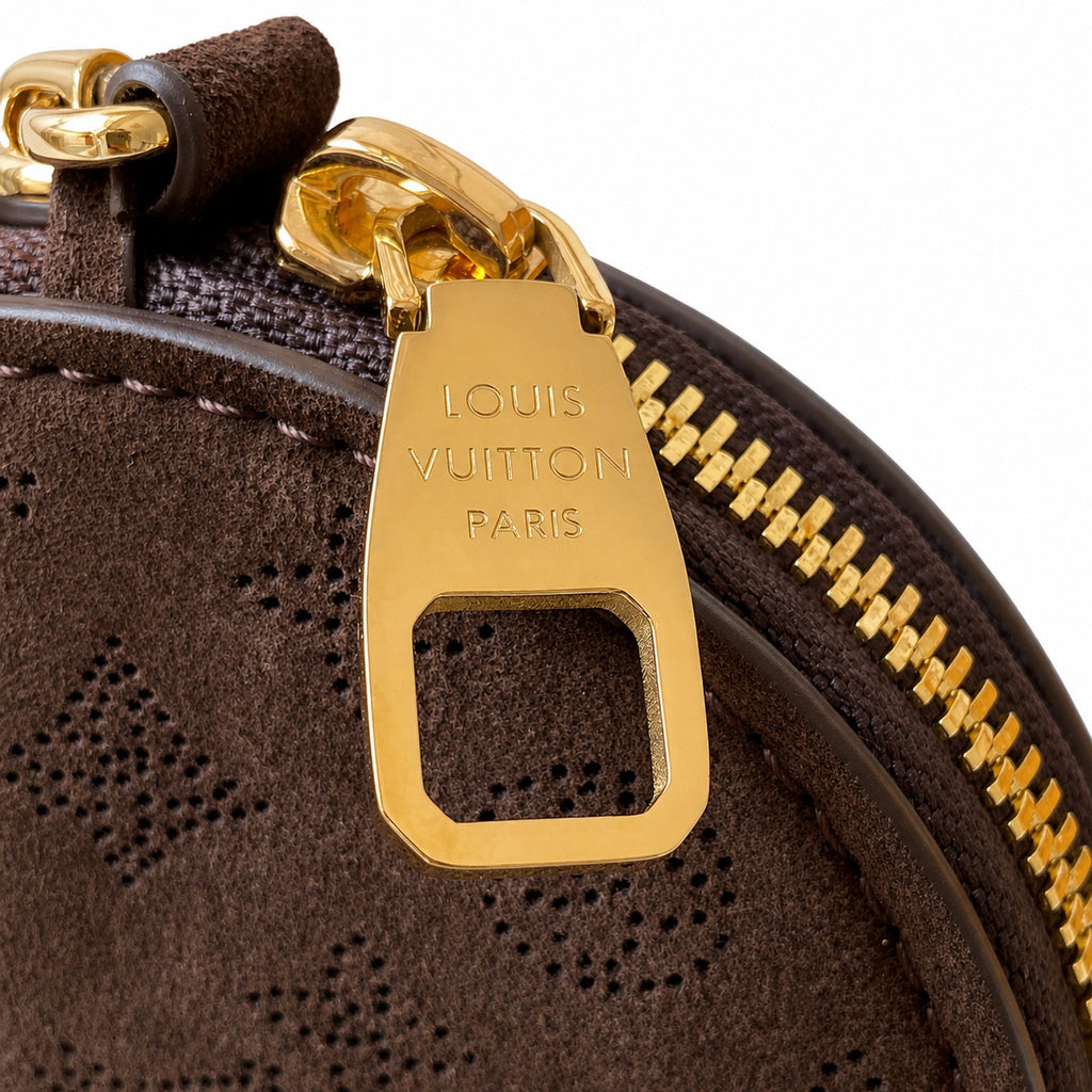 Louis Vuitton Zippy Suede Leather Handbag