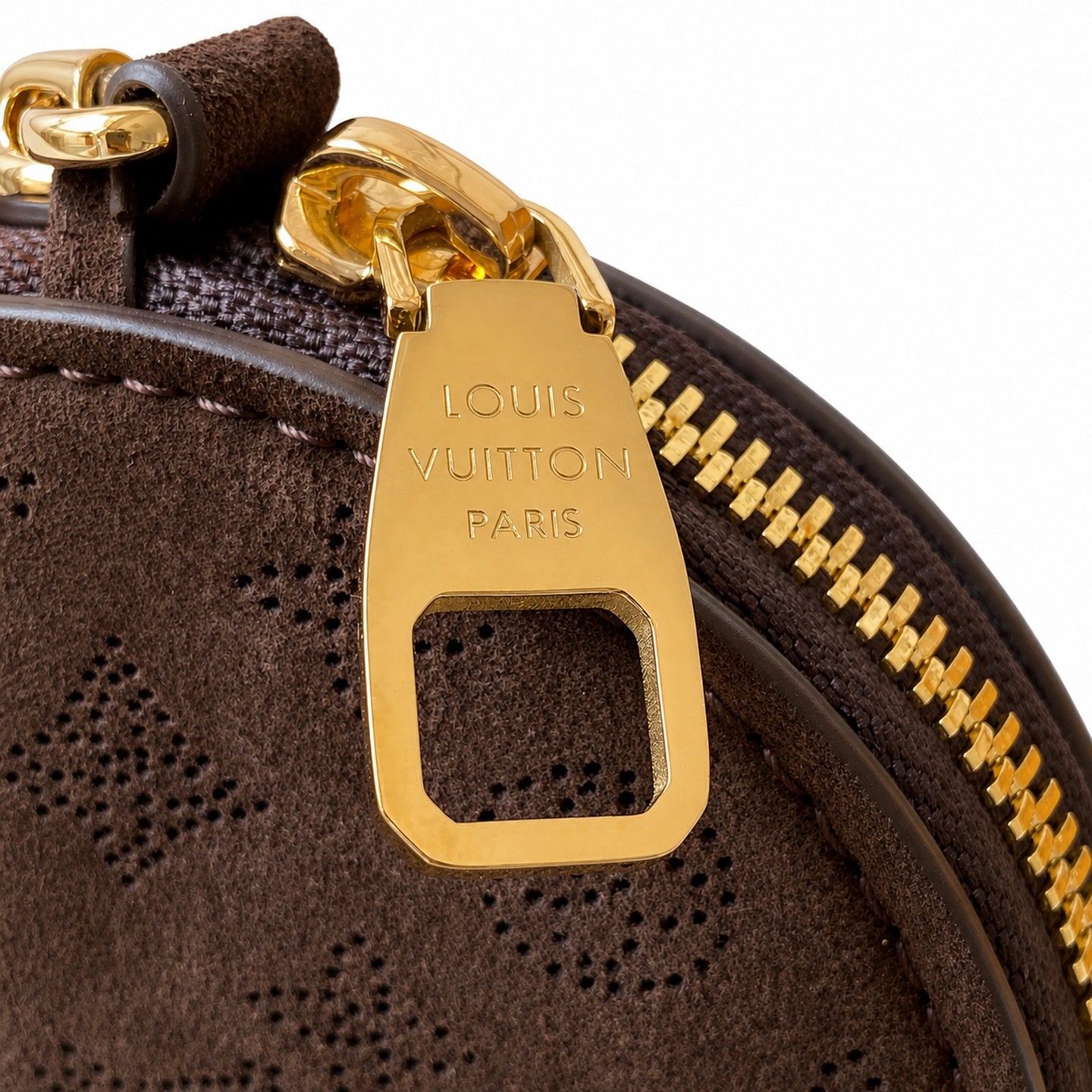 Louis Vuitton Zippy Suede Leather Handbag