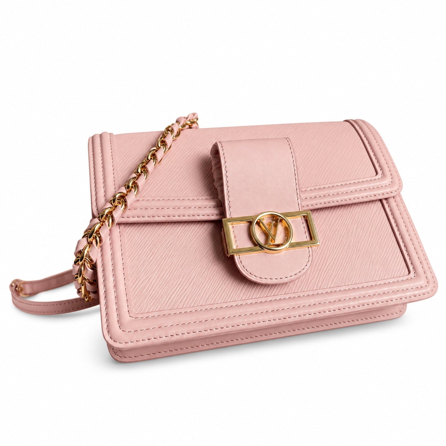 Louis Vuitton Dauphine Medium Leather Pink Handbag