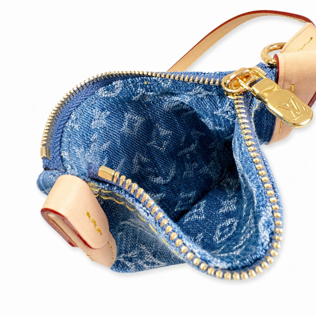 Louis Vuitton All In Denim Leather Handbag