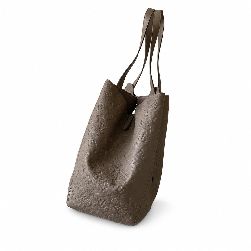 Louis Vuitton All In Leather Black Gray Handbag