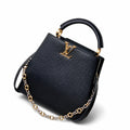 Louis Vuitton Capucines Small Leather Black Handbag