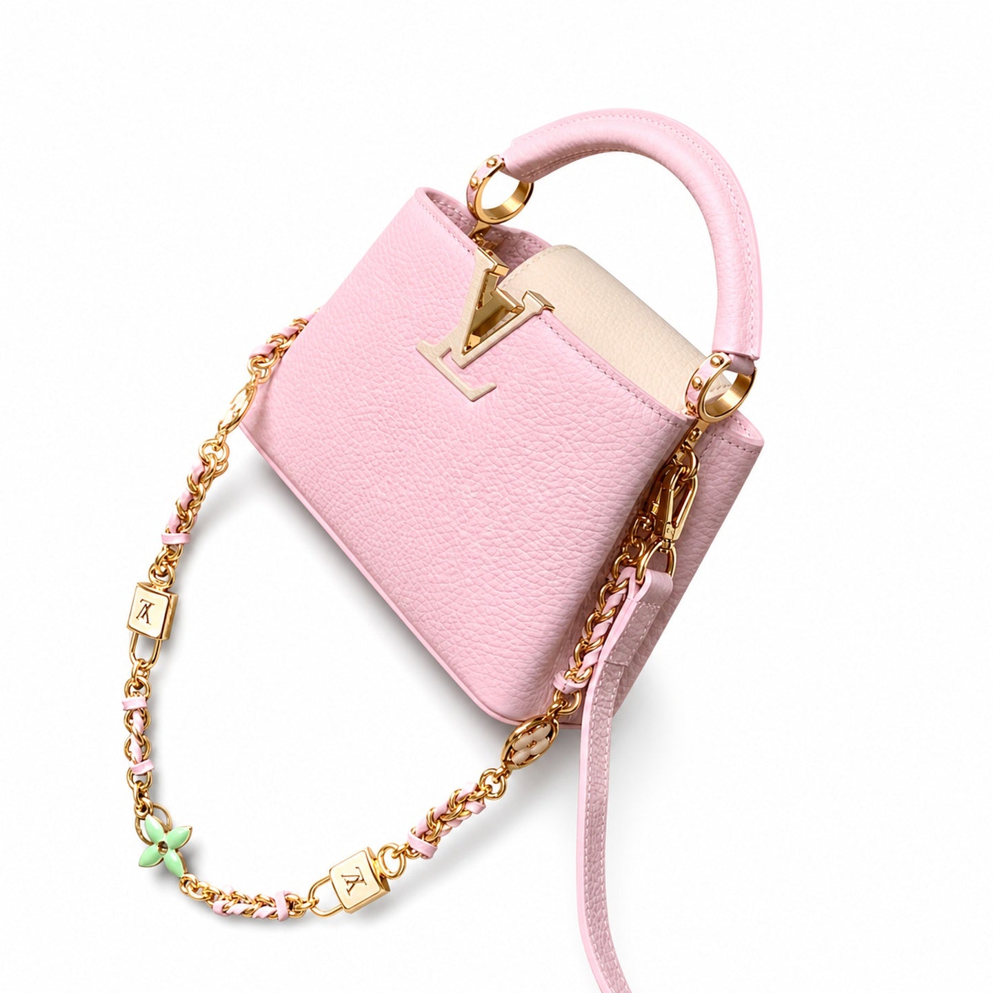 Louis Vuitton Capucines Mini Leather Pink Handbag