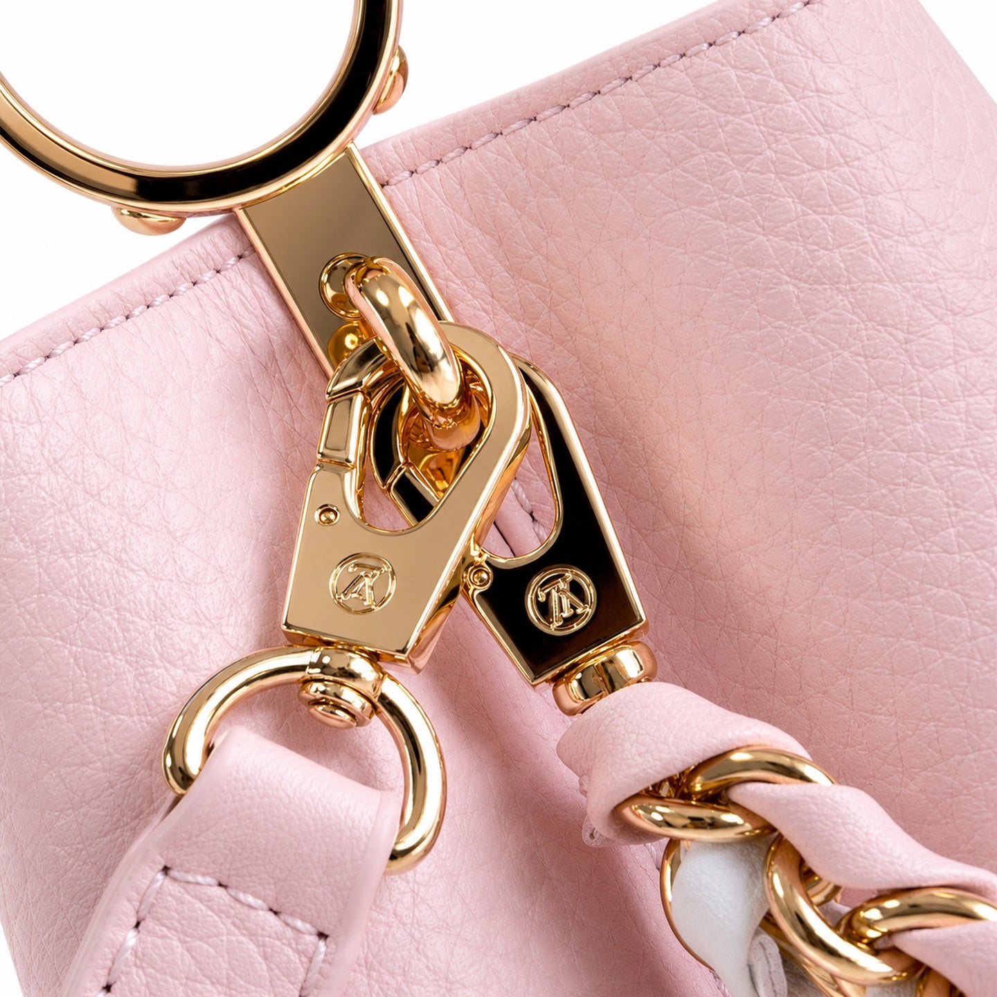 Louis Vuitton Capucines Mini Knit Leather Pink Handbag