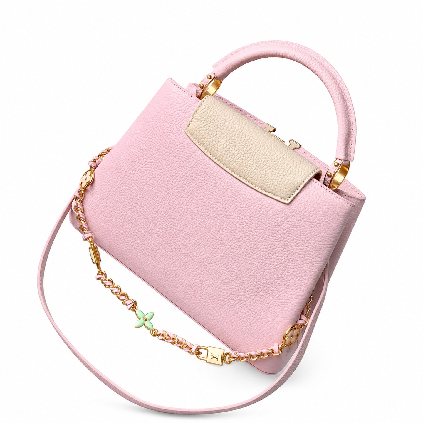 Louis Vuitton Capucines Medium Leather Pink Handbag