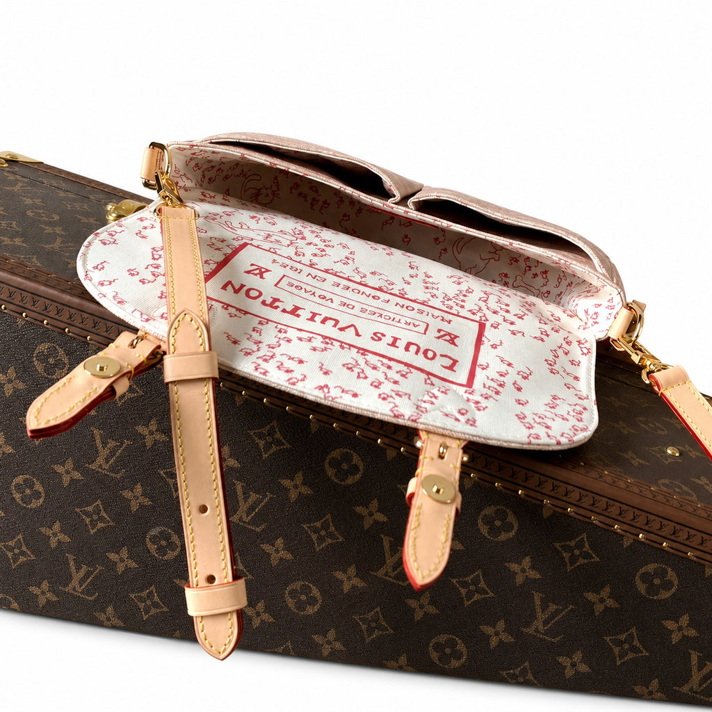 Louis Vuitton Grace Coddington Canvas Leather Handbag