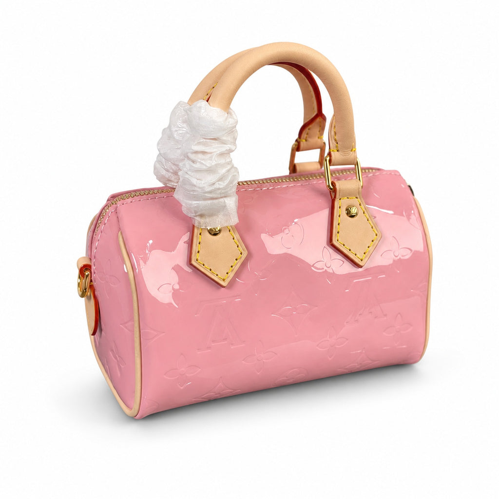 Louis Vuitton Speedy Leather Pink Handbag