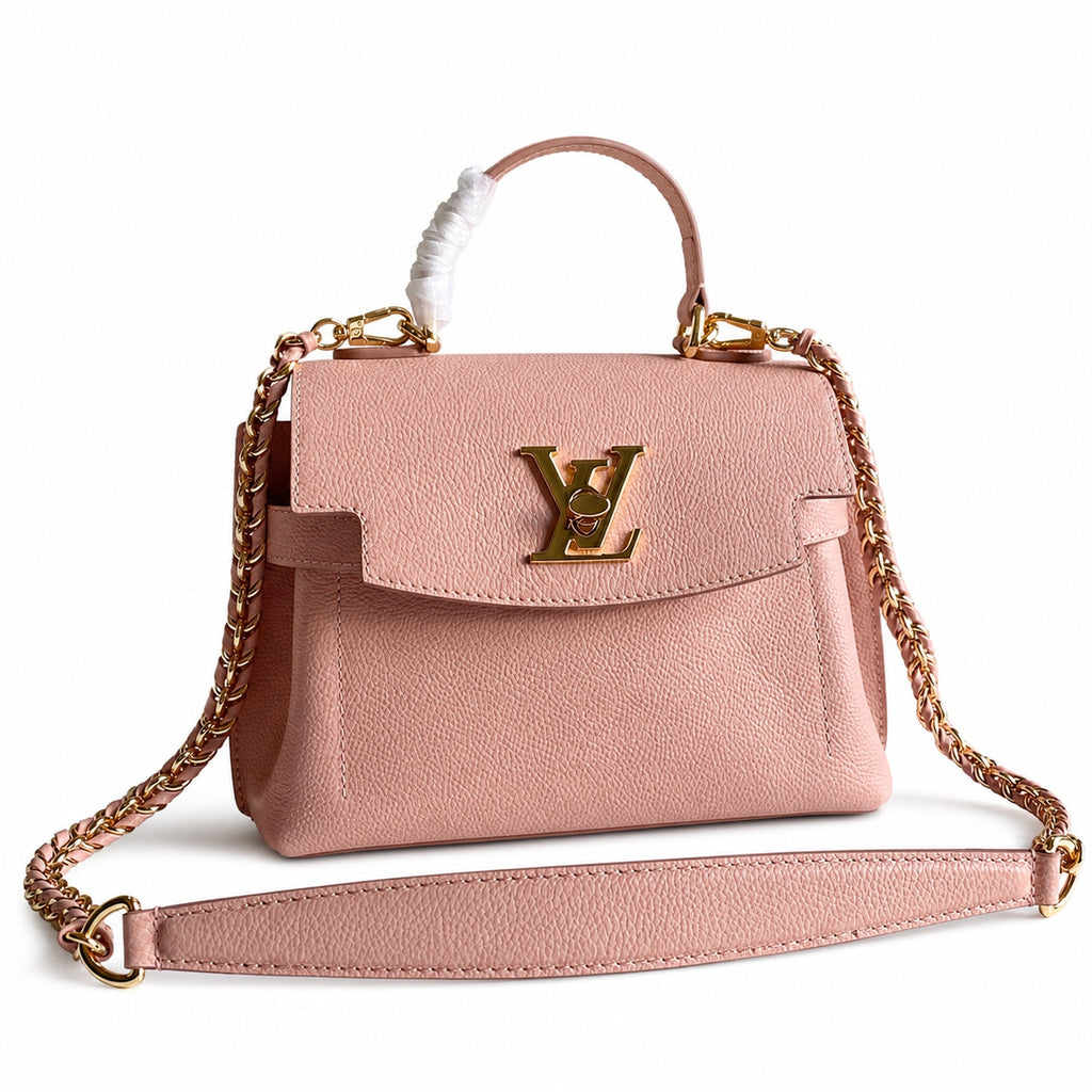 Louis Vuitton LockMe Mini Leather Pink Handbag