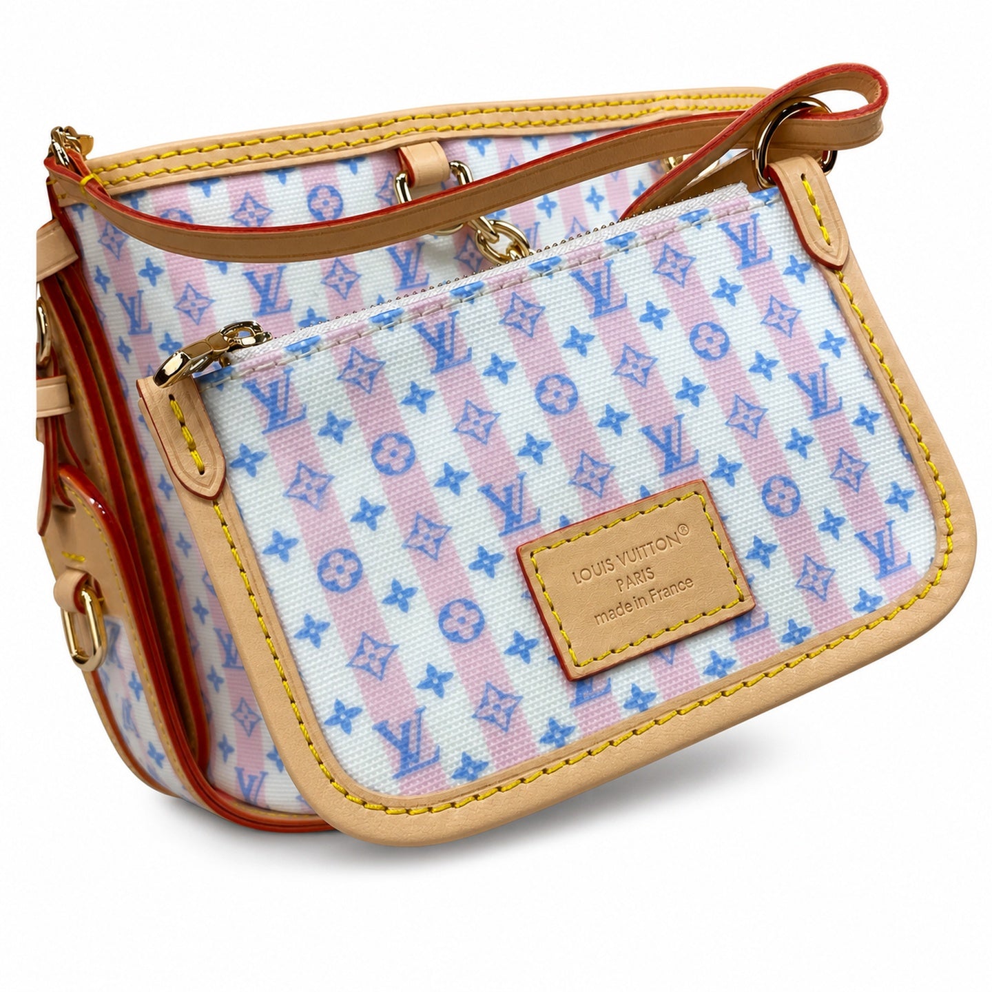 Louis Vuitton All In Mini Canvas Leather Pink Handbag