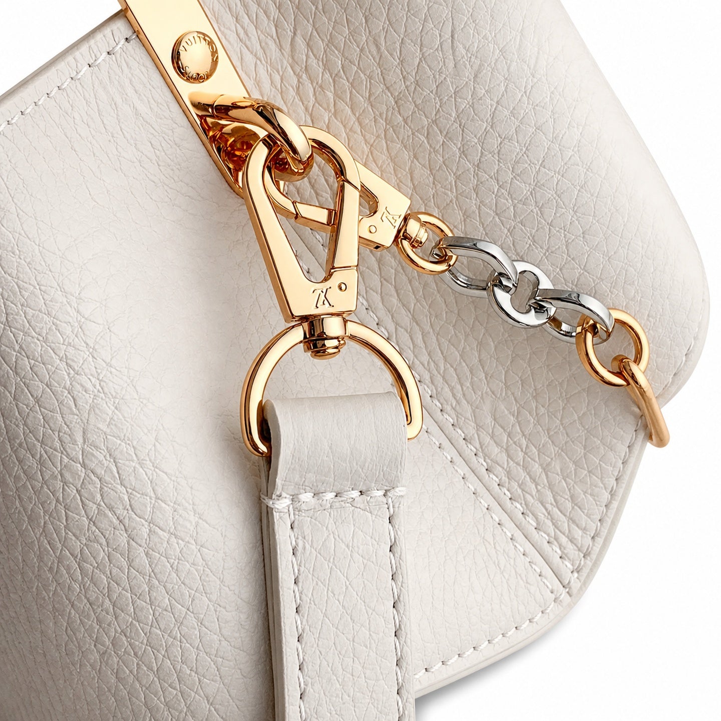 Louis Vuitton Capucines Mini Leather Beige Gray Handbag