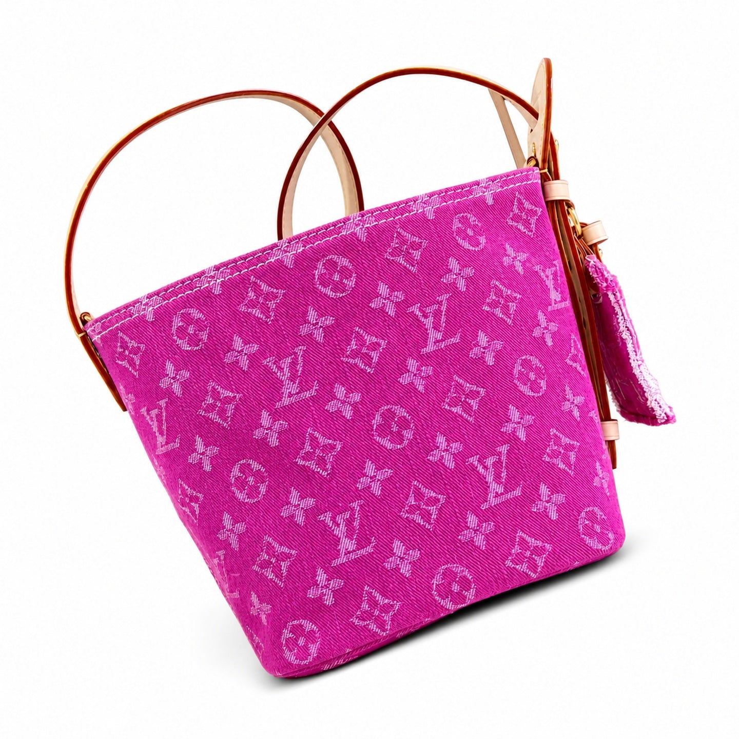 Louis Vuitton All In Denim Leather Red Handbag