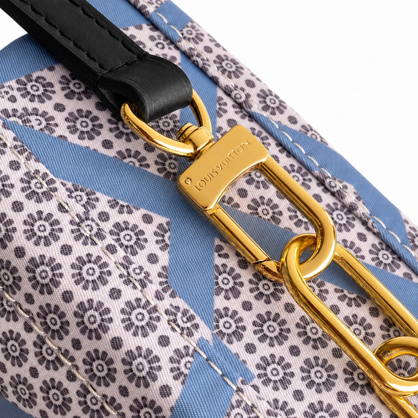 Louis Vuitton Side Trunk Medium Silk Handbag