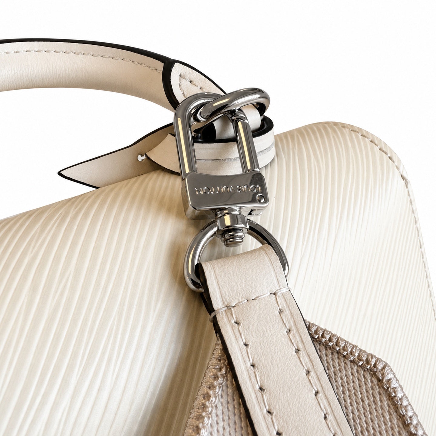 Louis Vuitton Mini Jacquard Leather White Handbag