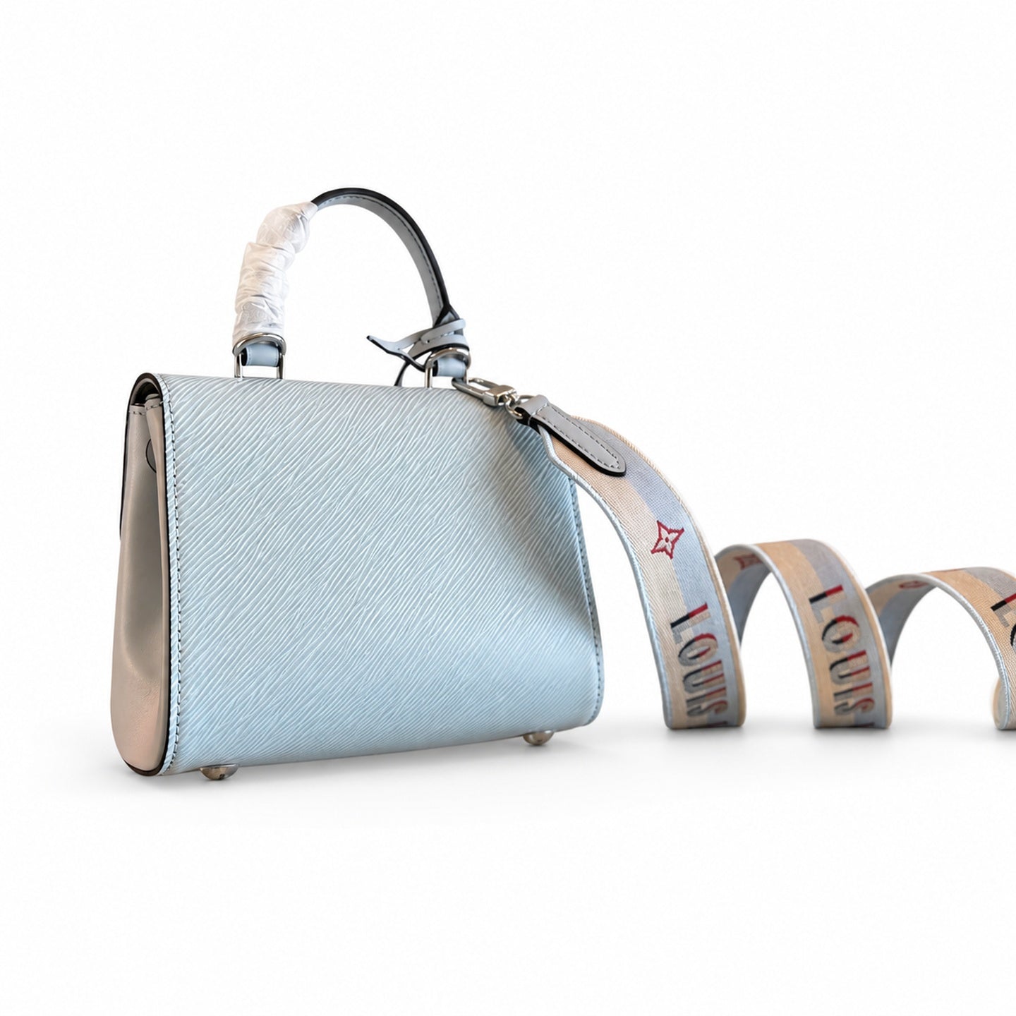Louis Vuitton Mini Jacquard Leather Blue Handbag