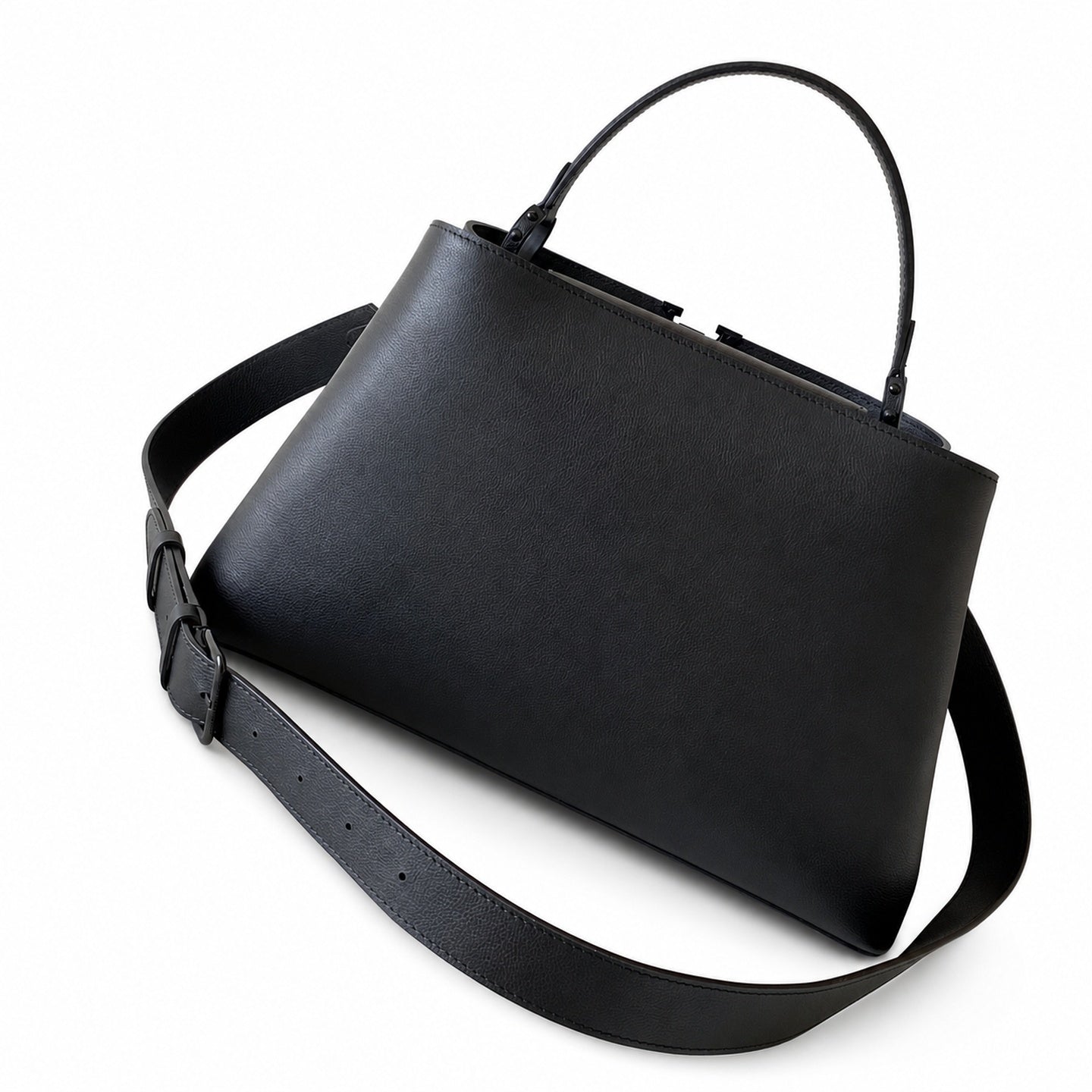 Louis Vuitton Capucines Large Leather Black Brown Handbag