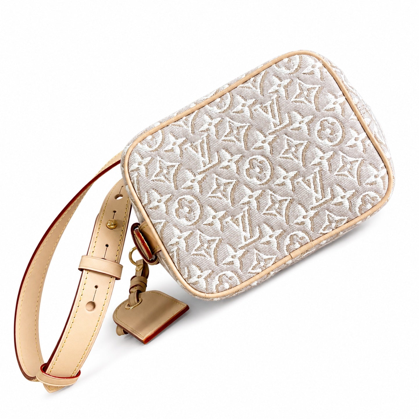 Louis Vuitton All In Embroidered Cotton Canvas Jacquard Leather Handbag