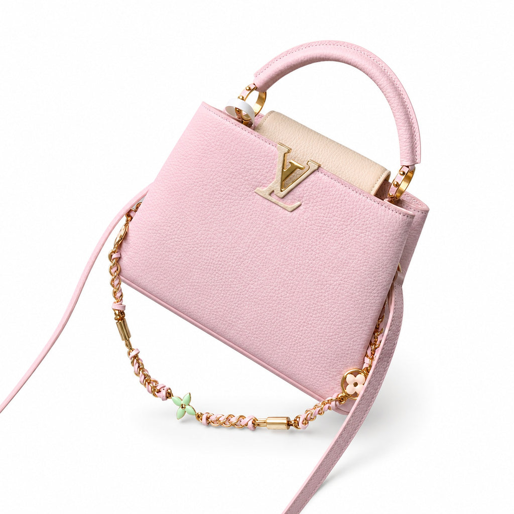 Louis Vuitton Capucines Small Leather Pink Handbag