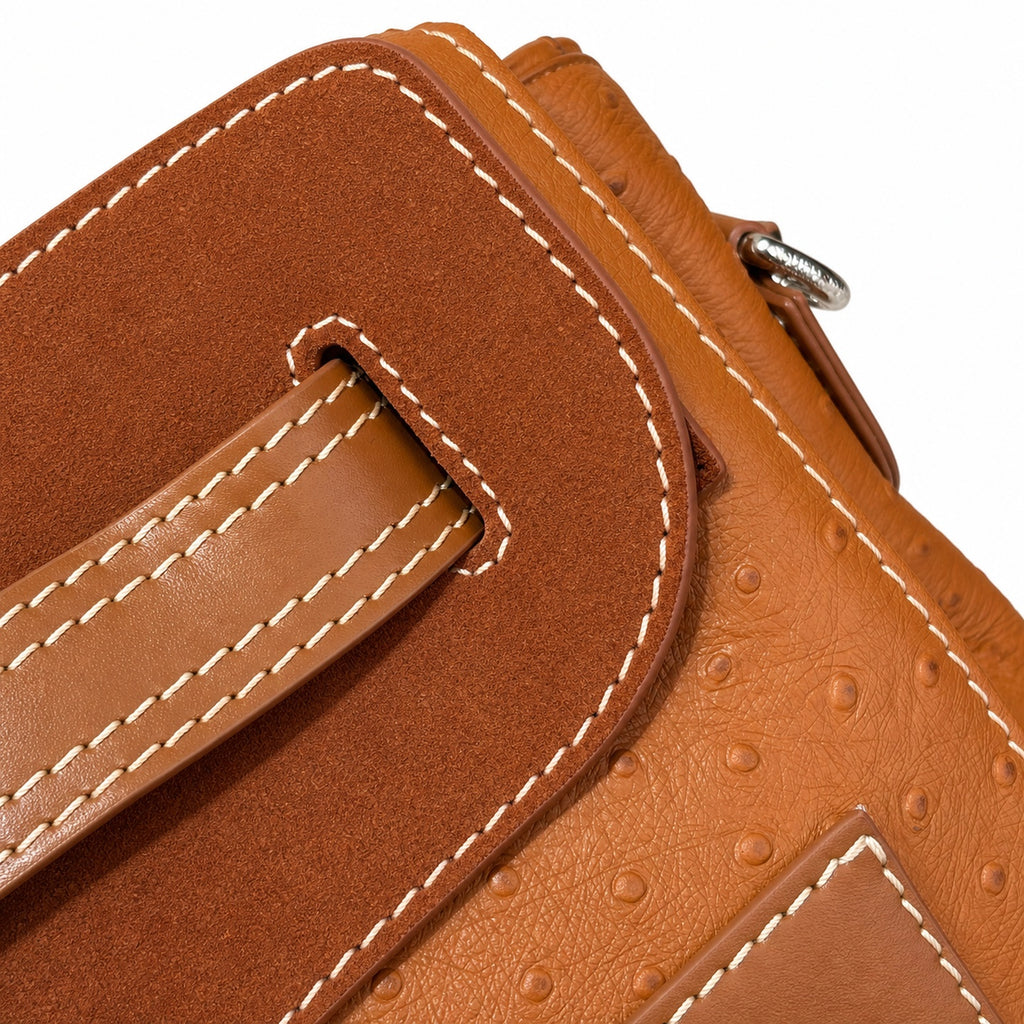Louis Vuitton Suede Leather Brown Handbag