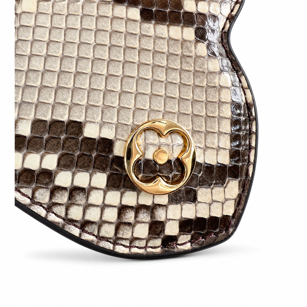 Louis Vuitton Capucines Mini Snakeskin Leather Burgundy Handbag