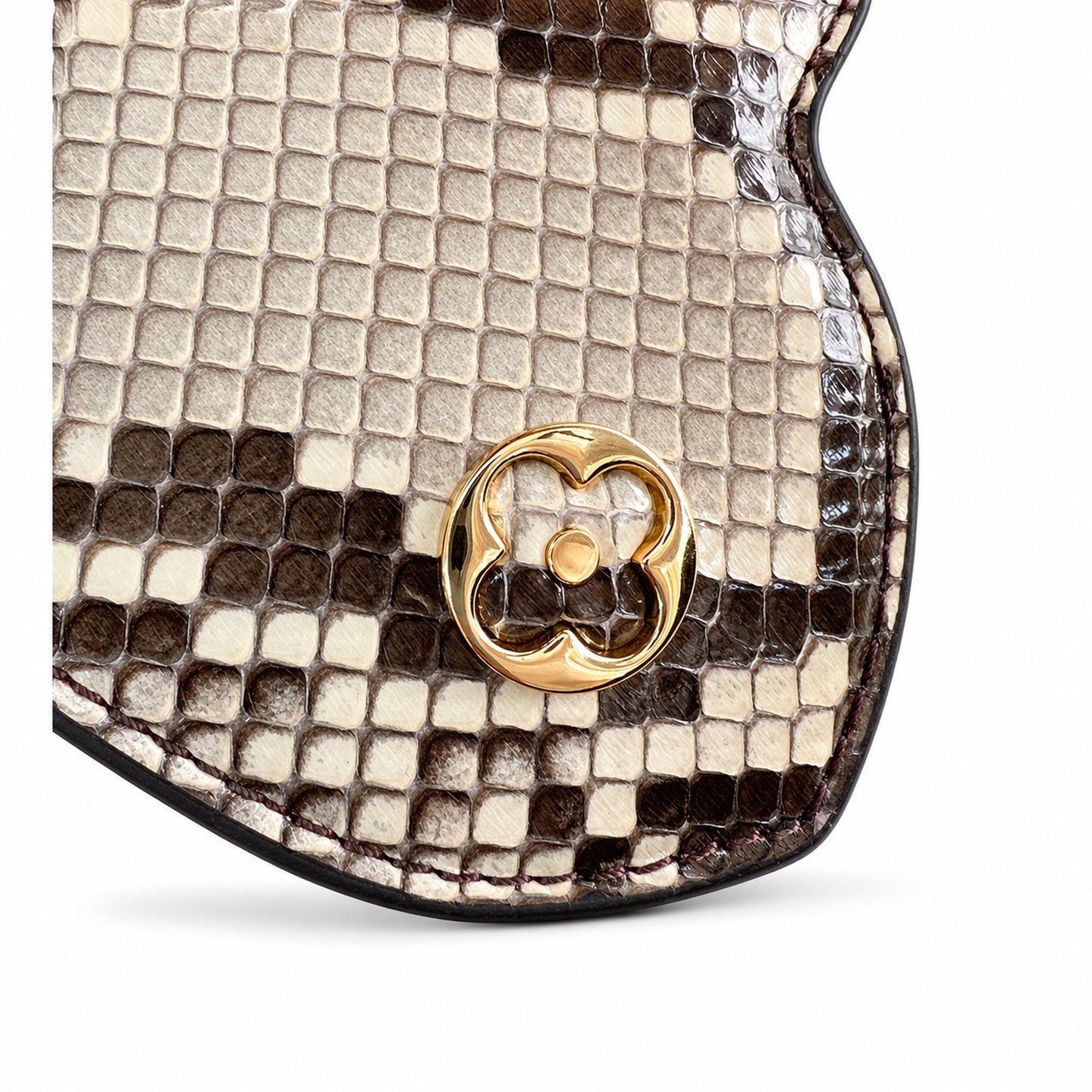 Louis Vuitton Capucines Mini Snakeskin Leather Burgundy Handbag