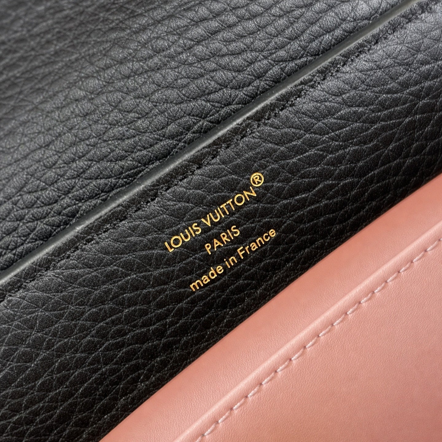 Louis Vuitton Capucines Mini Knit Leather Black Handbag