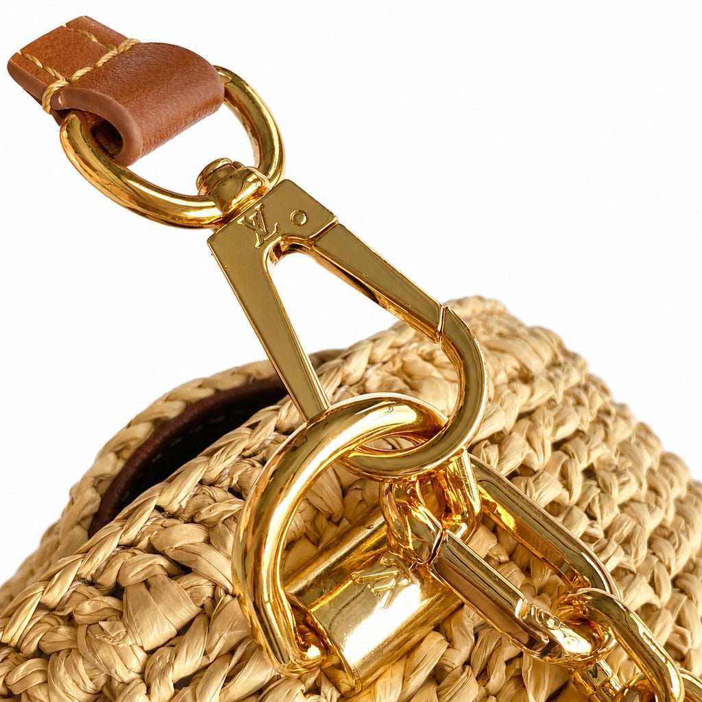 Louis Vuitton Twist Raffia Leather Handbag