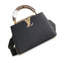 Louis Vuitton Capucines Small Snakeskin Leather Black Handbag