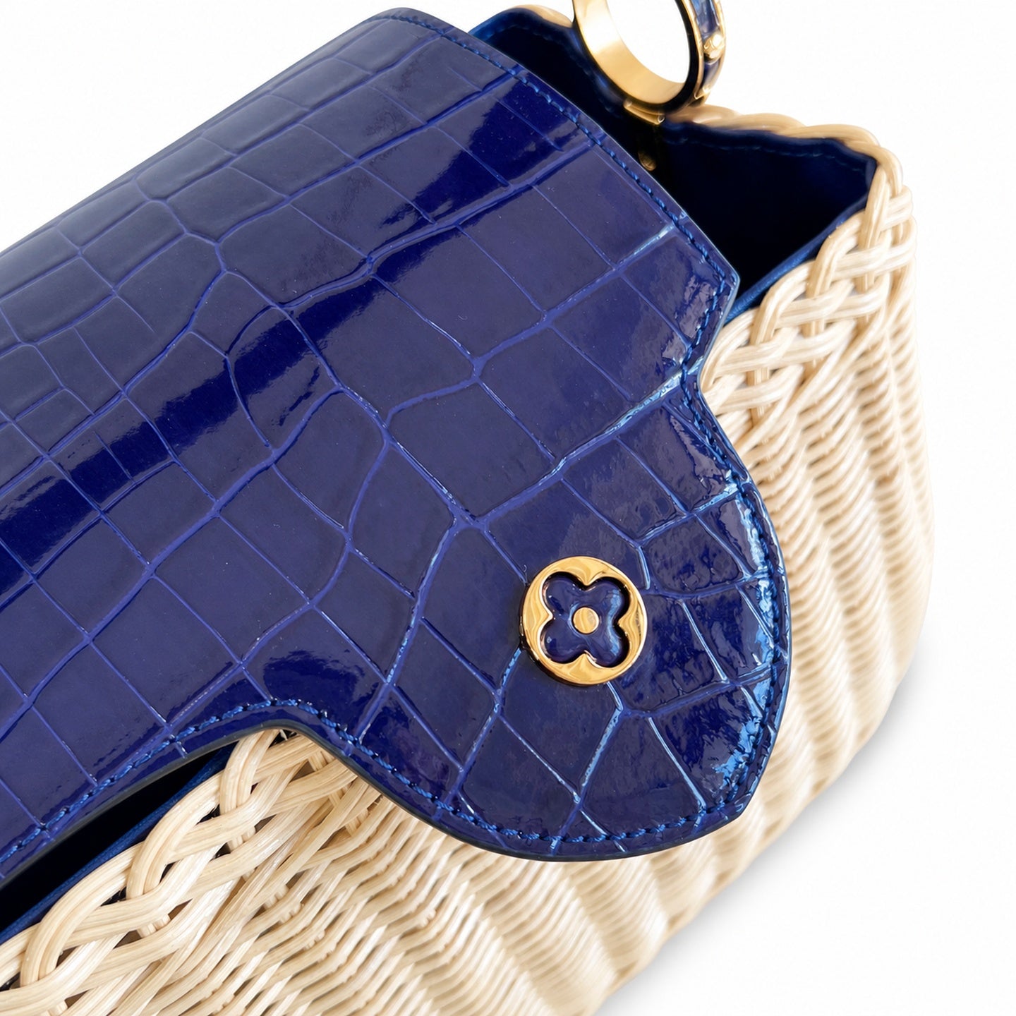 Louis Vuitton Capucines Small Leather Blue Handbag