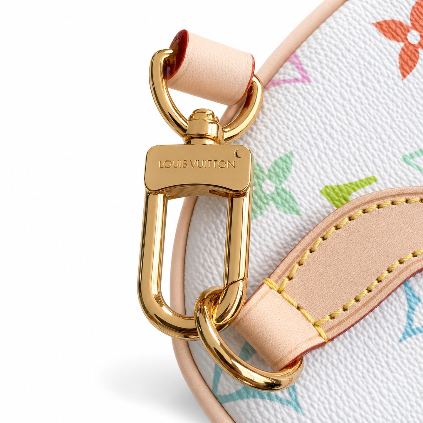 Louis Vuitton Speedy Takashi Murakami Canvas Leather White Handbag