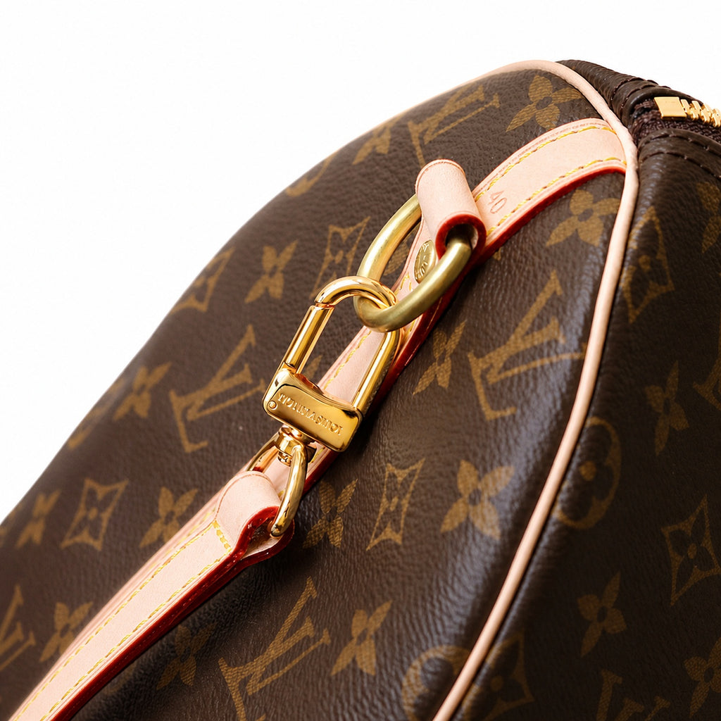 Louis Vuitton Speedy Bandouliere Canvas Leather Handbag