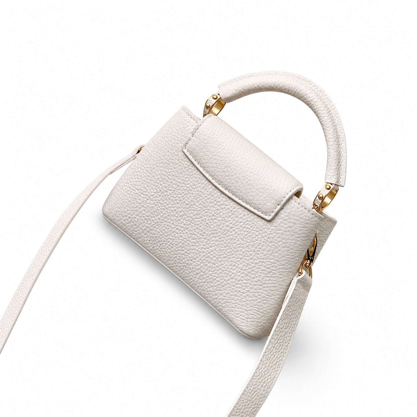 Louis Vuitton Capucines Mini Leather White Handbag