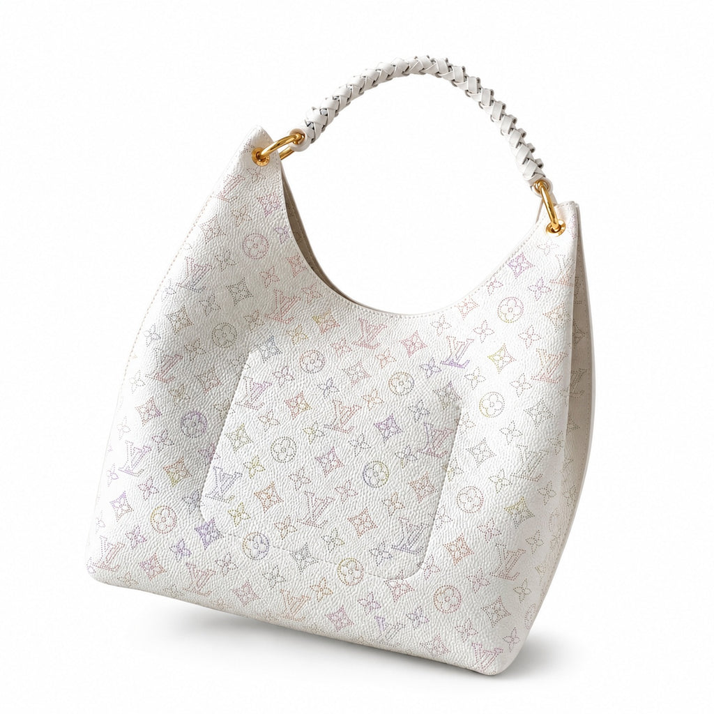 Louis Vuitton Leather Blue Gold Handbag
