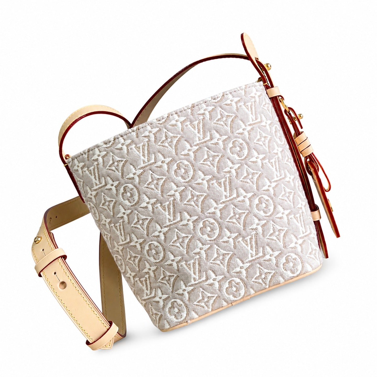 Louis Vuitton All In Embroidered Cotton Canvas Jacquard Leather Handbag