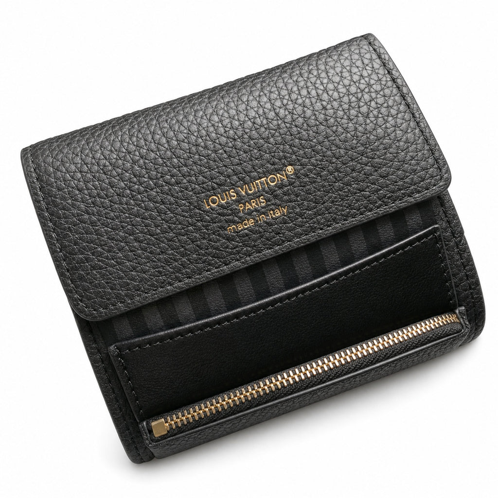 Louis Vuitton Capucines Mini Leather Black Gold Handbag
