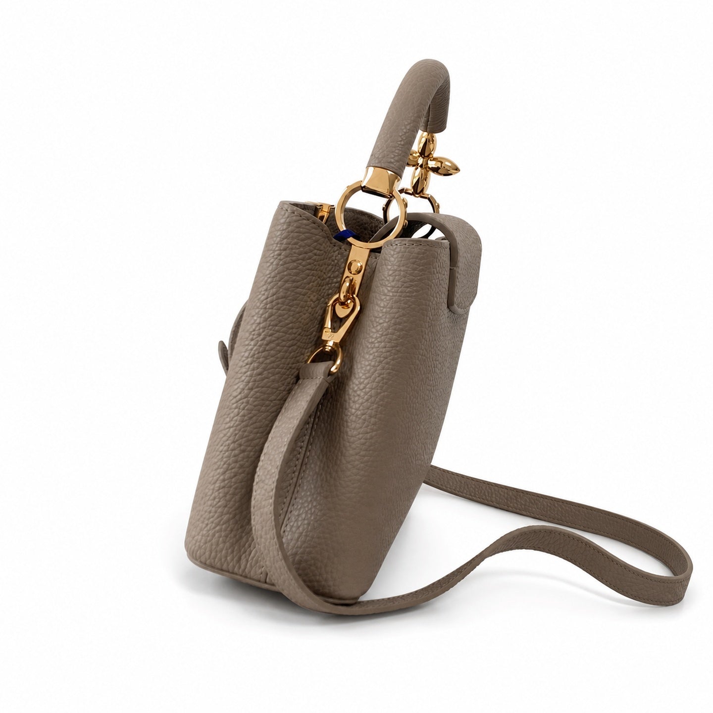 Louis Vuitton Capucines Leather Gray Handbag