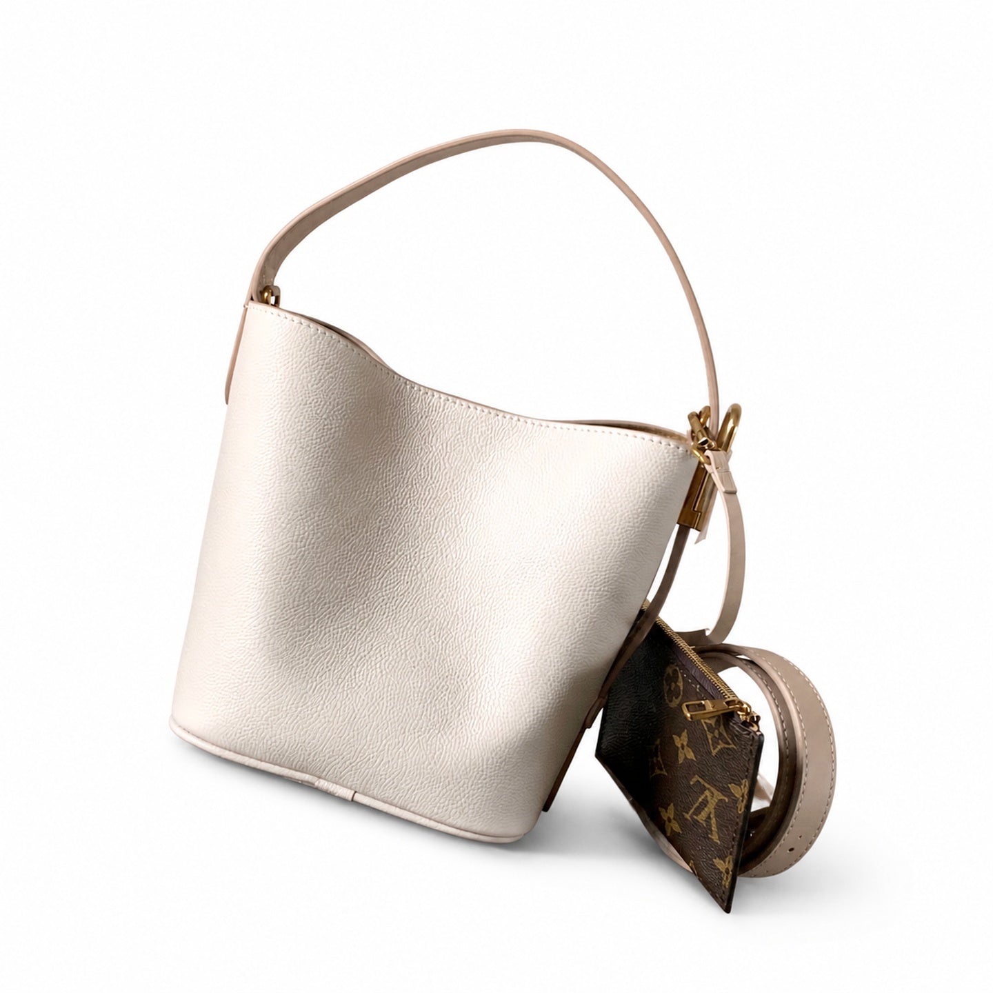 Louis Vuitton Low Key Leather Black White Brown Handbag