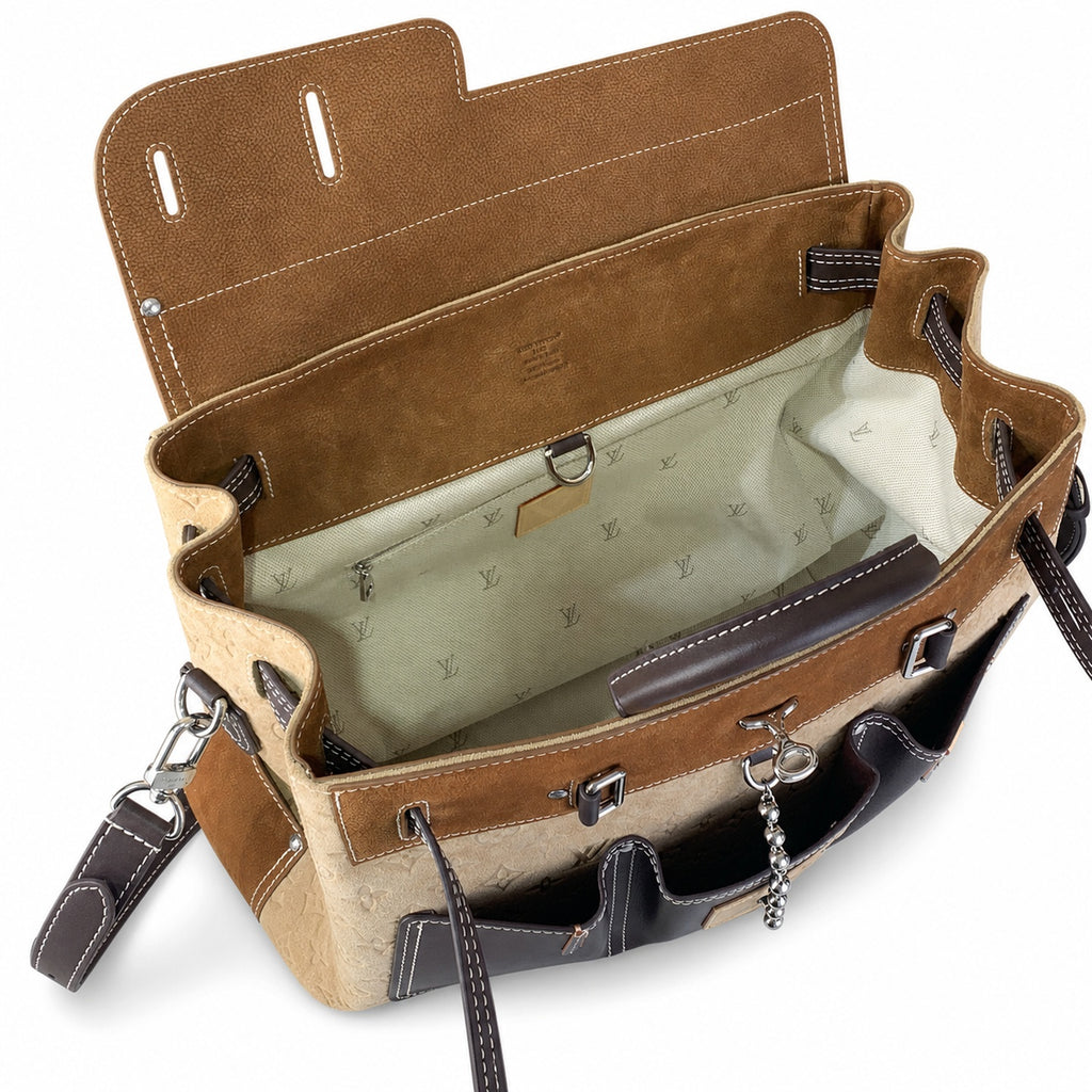 Louis Vuitton Suede Leather Handbag
