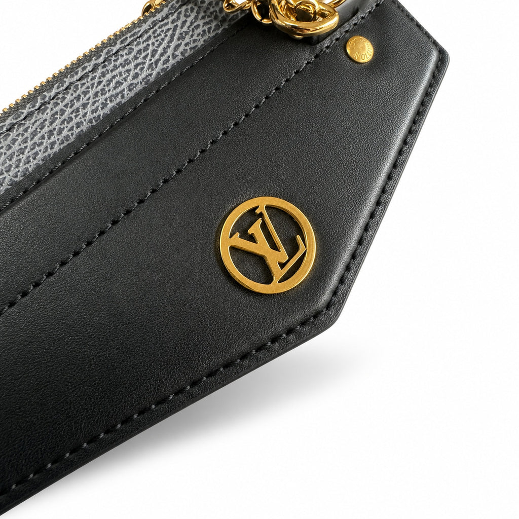 Louis Vuitton Medium Leather Gray Blue Handbag