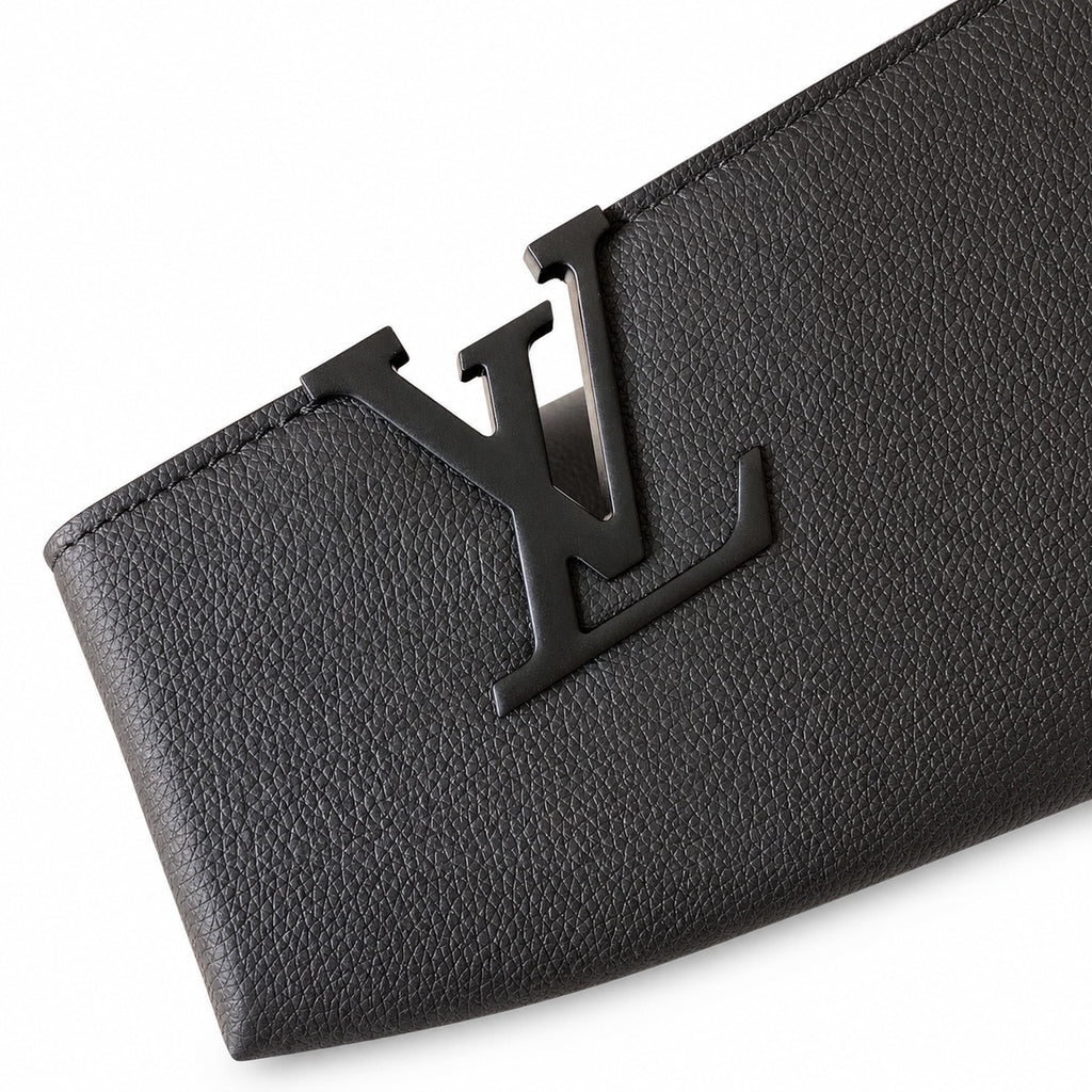 Louis Vuitton Capucines Large Leather Black Brown Handbag